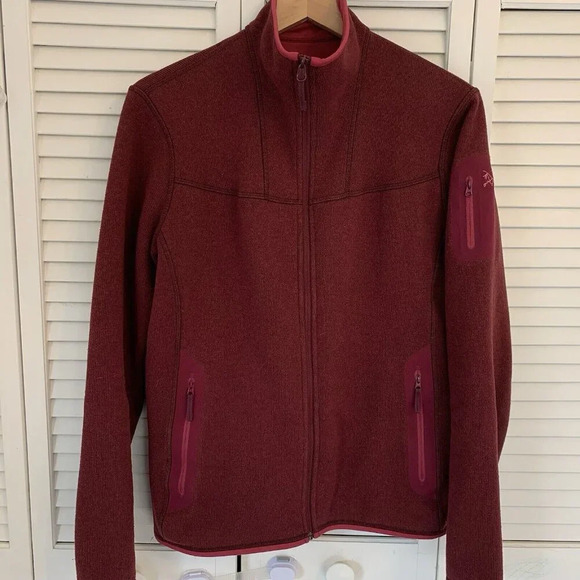 Arc'teryx Jackets & Blazers - Arc'Teryx Womens Large Covert Cardigan Fleece Full Zip Up Jacket Sweater Maroon